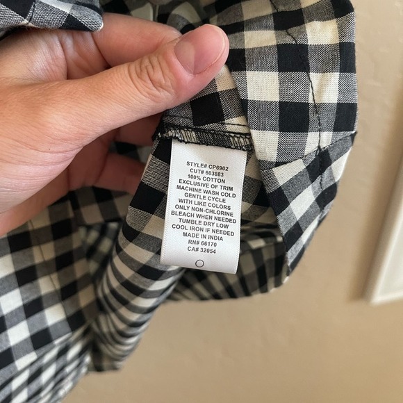 Anthropologie Eva Franco Lace Up Black Gingham Midi Skirt - Picture 6 of 8